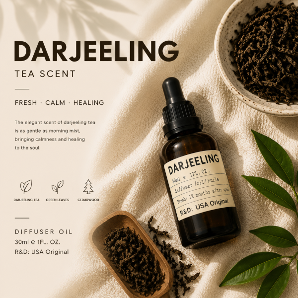 Darjeeling tea essential oil for aromatherapy diffuser relaxation and sleep