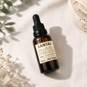 santal essential oil woody aromatherapy diffuser calming meditation natural scent