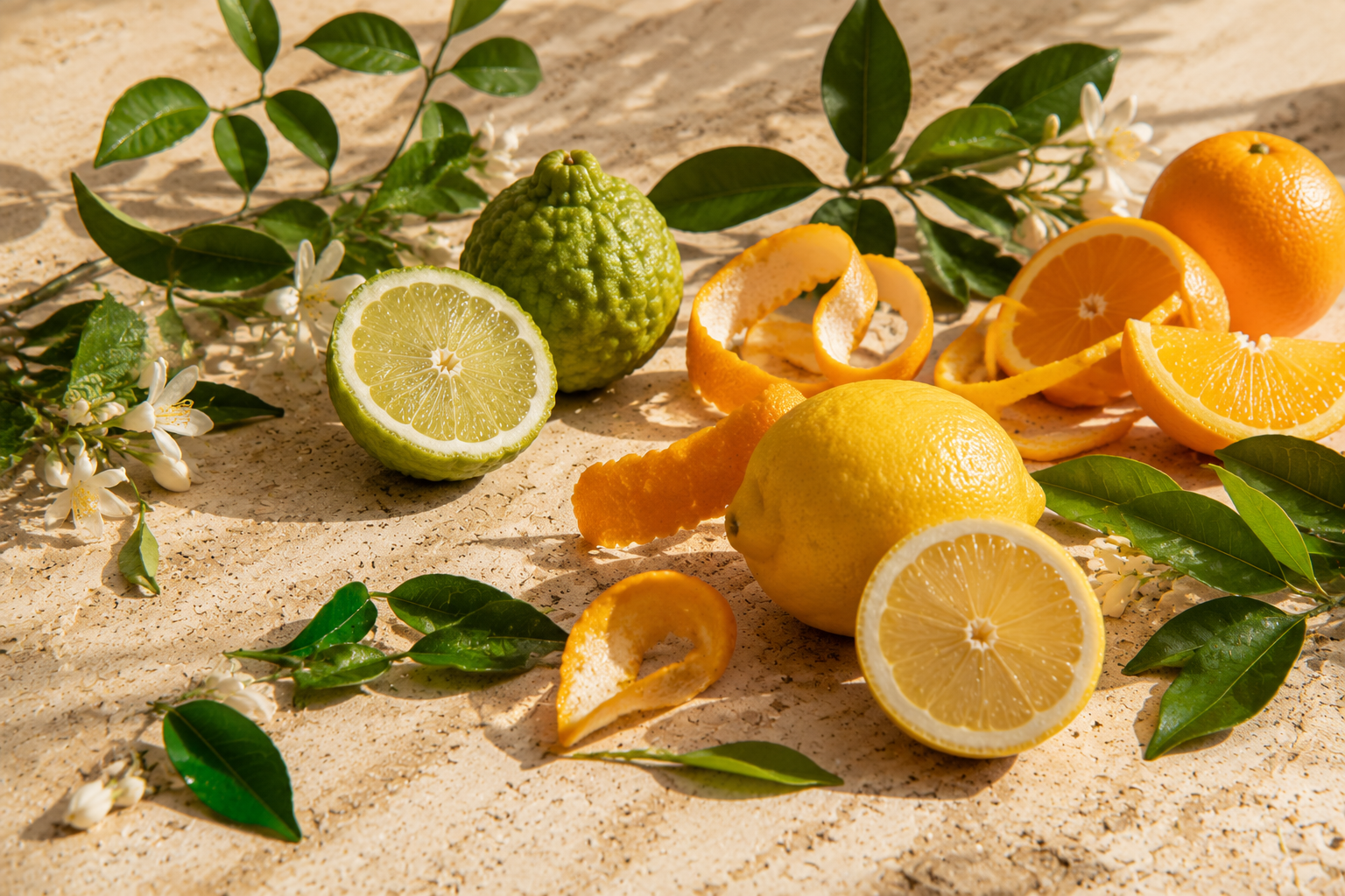Fresh citrus fragrance from fruits